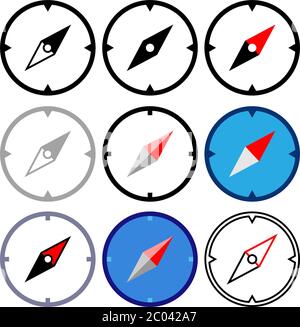 Compass Icon. Navigation Sign Vector Illustration Stock Vector