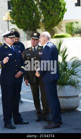 Croatian military officials in Split, Croatia. Stock Photo