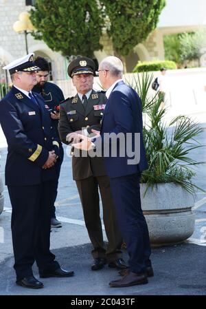 Croatian military officials in Split, Croatia. Stock Photo