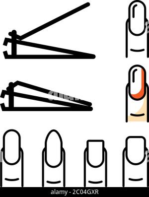 Fingernail, Nail Cutter / Clipper Icon Vector Illustration Stock Vector