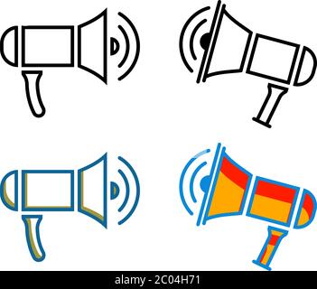 Megaphone Icon, Loudspeaker / Bullhorn Icon Vector Illustration Stock Vector