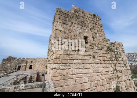 Crusader castle in Byblos, largest city in the Mount Lebanon Governorate of Lebanon Stock Photo