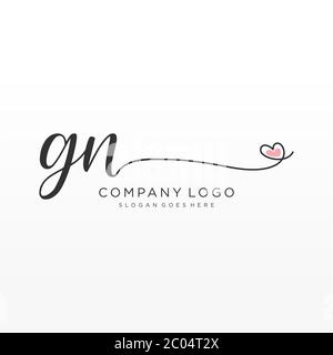 Luxury modern GN Letter Business Logo Design Alphabet Icon Vector ...