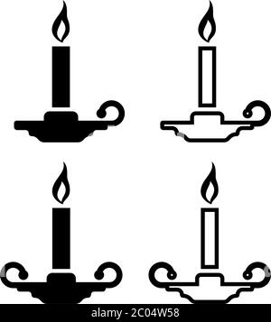 Candle Holder Vector Illustration Stock Vector