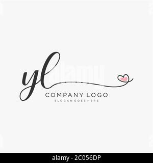 Modern YL Logo Design for business and company identity. Creative YL letter  with luxury concept. Stock Vector