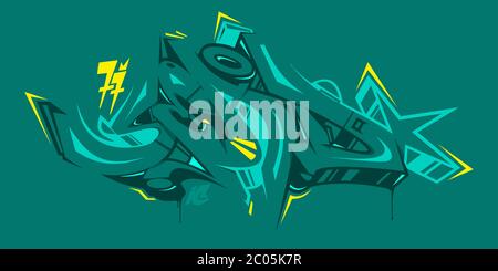 Word Sead Graffiti Style Font Lettering Abstract Vector Illustration Stock Vector