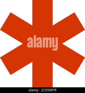 Emergency star - medical symbol vector icon flat isolated Stock Vector