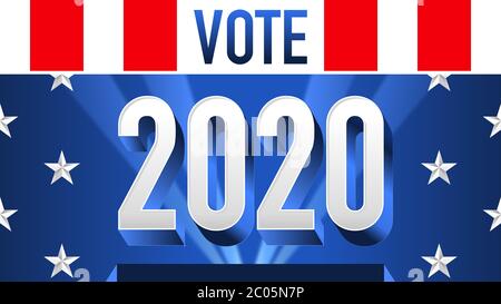 Vote 2020 Presidential elections in America. Stock Photo