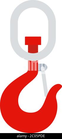 Lifting nautical hook vector icon flat isolated Stock Vector