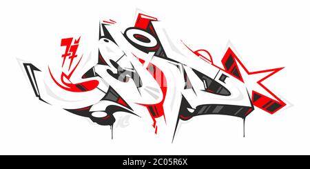 Word Sead Graffiti Style Font Lettering Abstract Vector Illustration Stock Vector