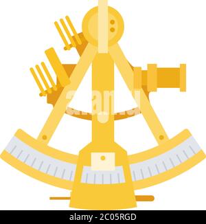 Sea sextant vector icon flat isolated Stock Vector