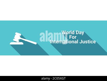vector illustration of world day for international justice poster design Stock Vector