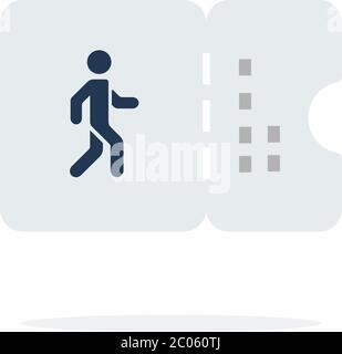 Admission ticket vector flat isolated on white Stock Vector