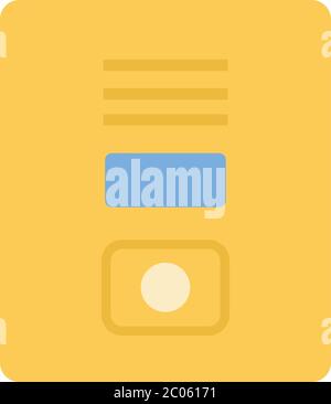 Yellow letterbox vector flat isolated on white Stock Vector