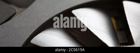 Cooler for computer, propeller in laptops and pc Stock Photo
