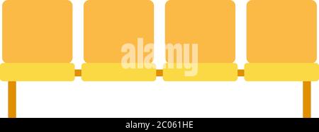 Yellow stops seats vector flat isolated on white Stock Vector