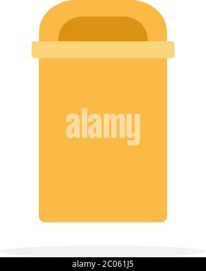 Subway trash can vector flat isolated on white Stock Vector
