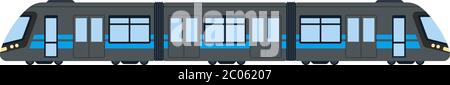 Subway car vector flat isolated on white Stock Vector