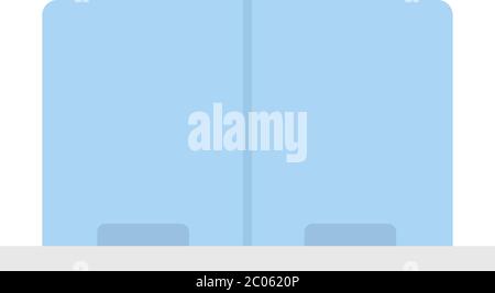 Glass of information and ticket office vector flat isolated on white Stock Vector
