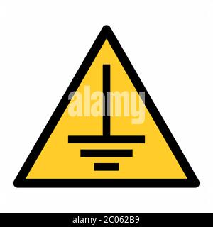 Electrical grounding sign Stock Vector