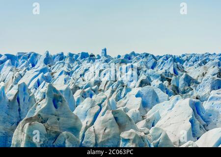 Ice of the glacier wall, Grey Glacier, Lago Grey, Torres del Paine National Park, Patagonia, Region de Magallanes y de la Antartica Chilena, Chile Stock Photo