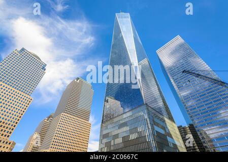 One World Trade Center, Ground Zero, Manhattan, New York City, New York, USA Stock Photo