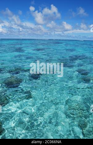 Turquoise water, Blue Lagoon, Yap Island, Micronesia, Caroline Islands, Pacific Ocean Stock Photo