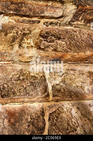 Vertical stone texture background from large natural stones. Stock Photo