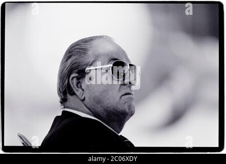 Jean-Marie Le Pen National Front leader and supporters on Presidential Election Campaign Marseilles 1988. Stock Photo