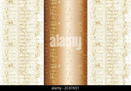 Abstract vector golden grunge background with vertical stripes. EPS8 illustration Stock Vector