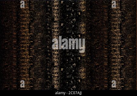Abstract vector golden grunge background with vertical stripes. EPS8 illustration Stock Vector