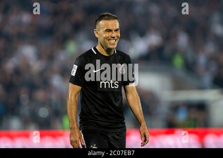 Belgrade, Serbia. 10th June, 2020. Bibars Natho of Partizan reacts. Credit: Nikola Krstic/Alamy Live News Stock Photo