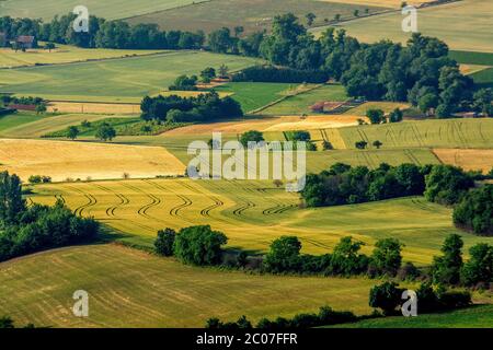 Plain of Lembronnais. Puy de Dome. Auvergne-Rhone-Alpes. France Stock Photo
