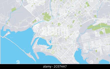 Urban vector city map of Karachi, Pakistan, Asia Stock Vector Image ...