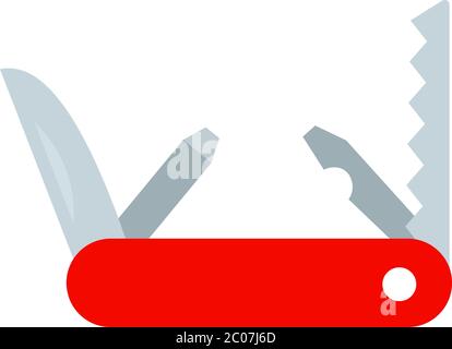 Hiking knife vector flat isolated Stock Vector
