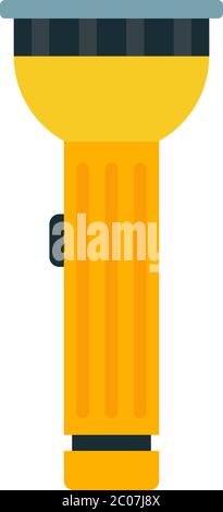Yellow flashlight vector flat isolated Stock Vector