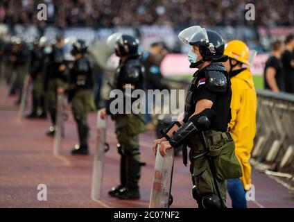 Belgrade, Serbia. 10th June, 2020. The  policeman wear masks. Credit: Nikola Krstic/Alamy Live News Stock Photo