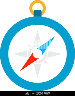 Traveling compass vector flat isolated Stock Vector