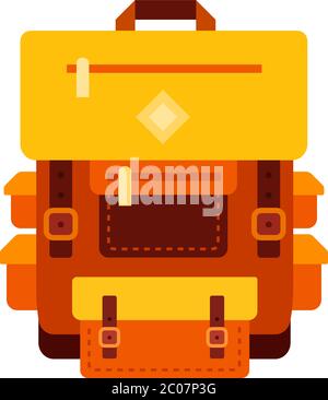 Hiking backpack vector flat isolated Stock Vector