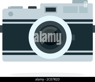 Mechanical retro camera vector flat isolated Stock Vector