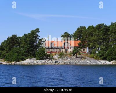 house in the stockholm archipelago Stock Photo