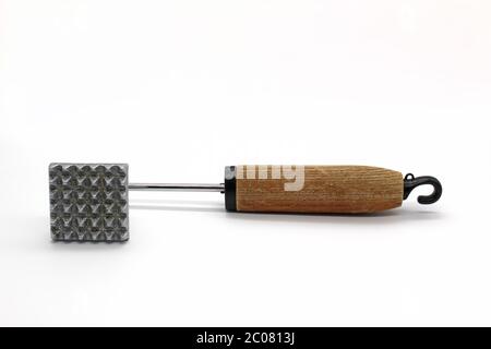 Meat tenderizer, isolated on white background Stock Photo