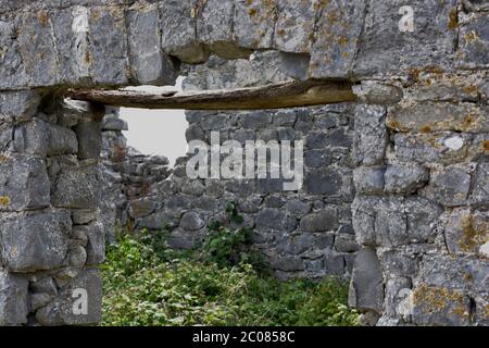 East Aberthaw is a quiet beach next to a huge power station, with derelict cottages and farmland Stock Photo