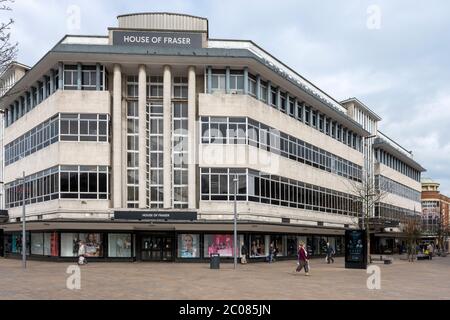 Former House of Fraser a historic department store in the centre of Hull, Paragon Street, Kingston upon Hull, East Riding of Yorkshire, England, UK Stock Photo