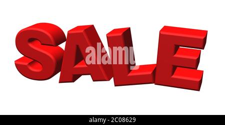 Word Sale written in red letters Stock Photo