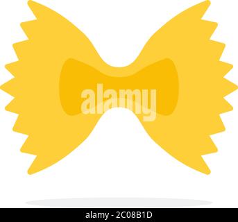 Butterfly pasta flat icon vector isolated Stock Vector
