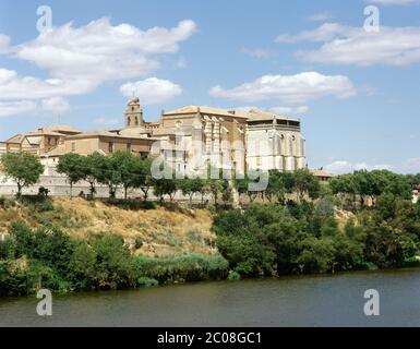 Spain, Castile and Leon, Valladolid province, Tordesillas. The Royal Monastery of Santa Clara, founded in 1363, next to the Douro river. Stock Photo