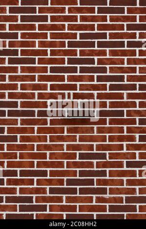 Background texture of old Victorian bricks and mortar. Dark red bricks wall with white seam. new brick wall texture background. Stock Photo