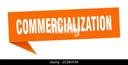 commercialization banner. commercialization speech bubble. commercialization sign Stock Vector