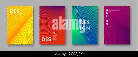 Set of abstract minimal cover designs. Stock Vector